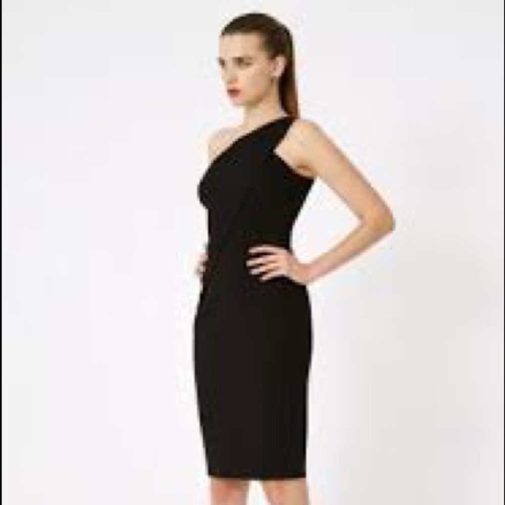 NWT AQ/AQ Black One Shoulder Mini Dress